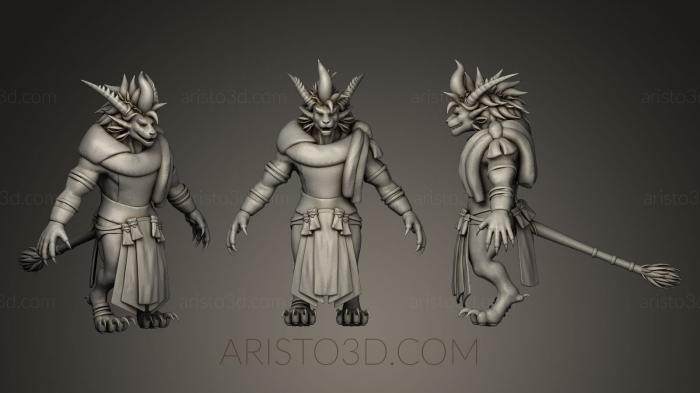 Figurines heroes, monsters and demons (STKM_0268) 3D model for CNC machine